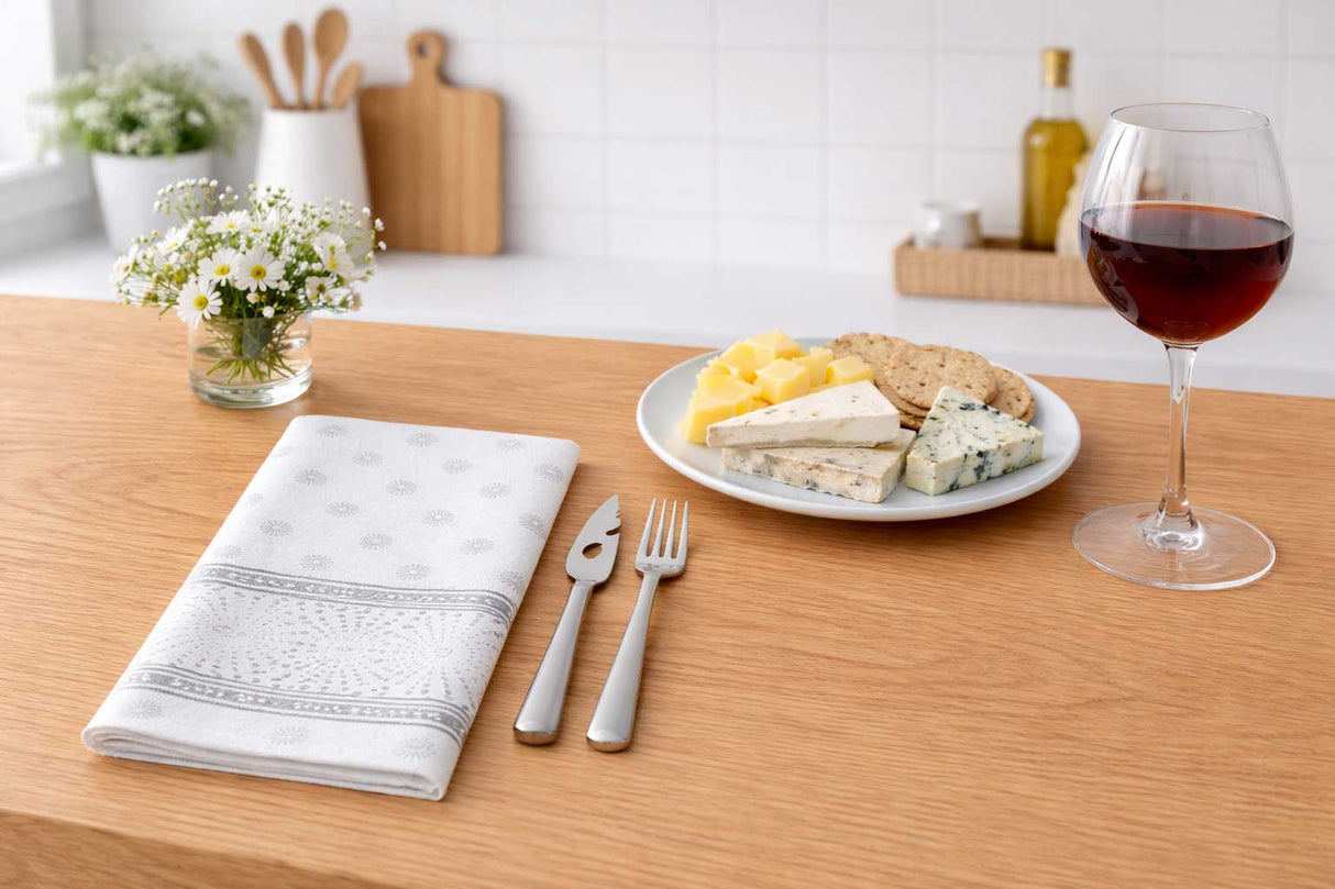 Servir. Bambulux 48x48 Pl. 1/8 300uds Blanc Déco. Esféras Gris