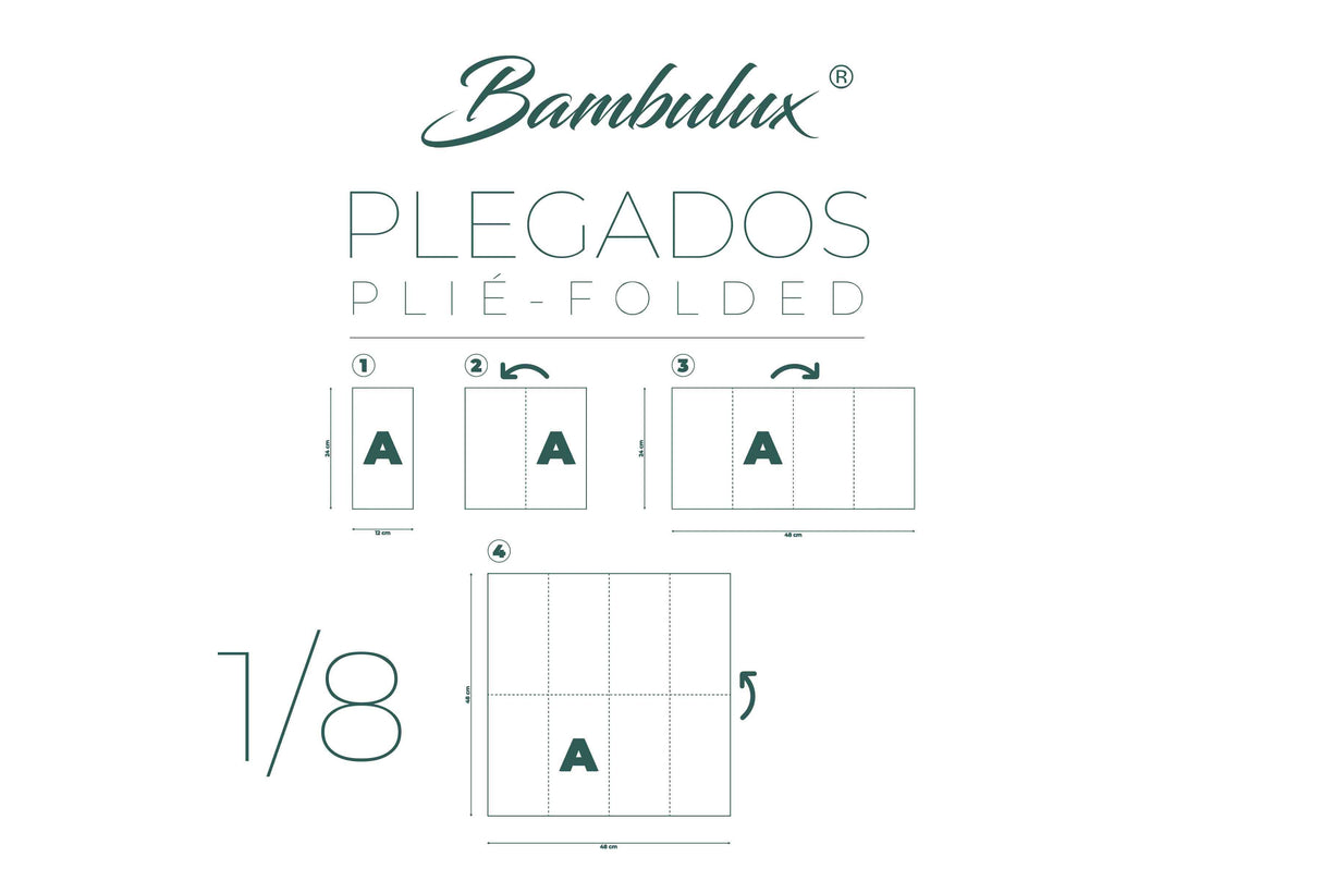 Servilleta Bambulux 48x48cm Pleg. 1/8 Deco. Horizonte Azul, 300uds