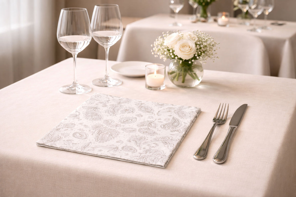 Servilleta Bambulux 48x48cm Deco. Yakarta Gris, 240uds