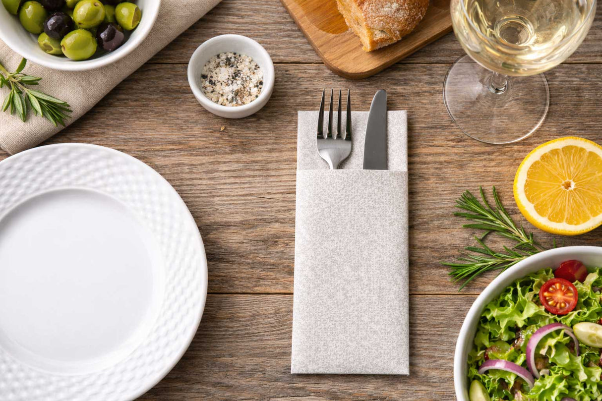 Mini Kanguro Bambutex 32x40 400uds. Blanc Déco. Esparta Gris