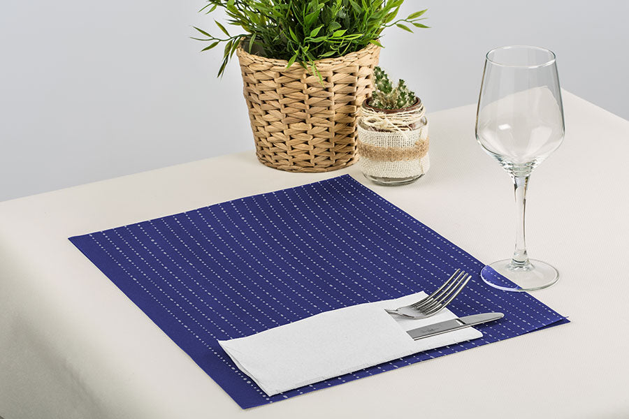 Mantel Cortado Novotex 30x40cm 500uds Deco. Neutra Azul