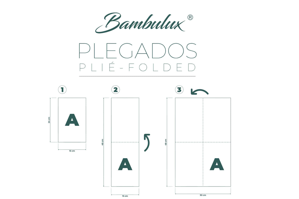 Servir. Bambulux 30x48 Pleg 1/4 480uds Deco Tresmall Vert