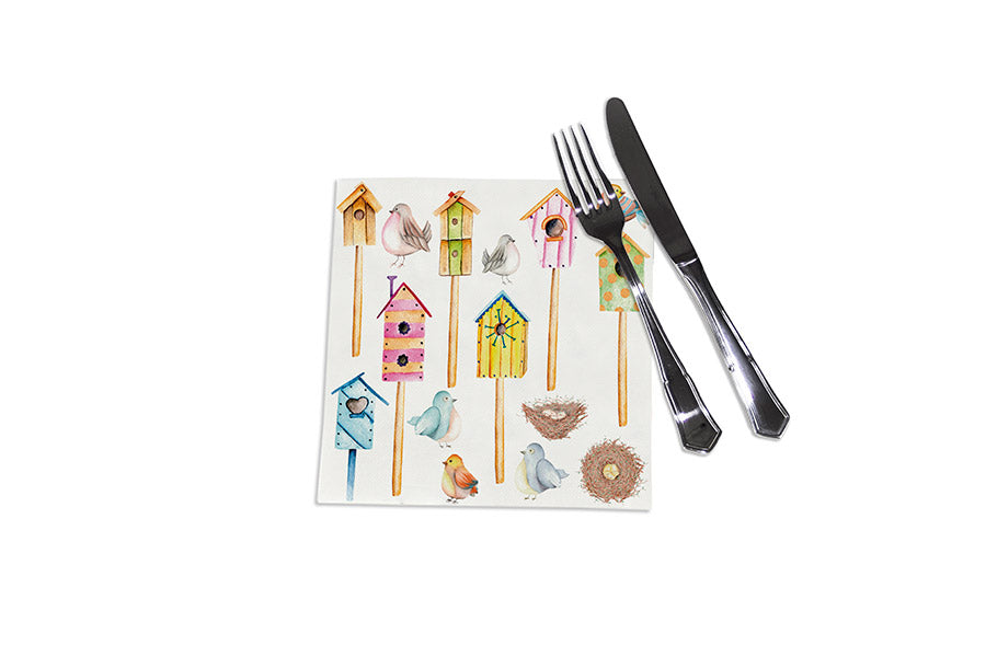 Servilleta Punta Punta 40x40cm Imp. Digital Pajareras, 240uds