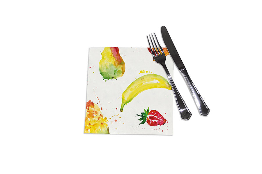 Servilleta Punta Punta 40x40cm Imp. Digital Tutti Frutti, 240uds