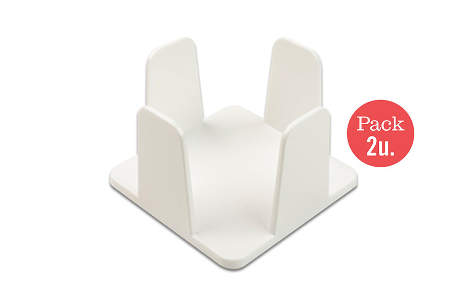 Napkin holder 20x20 PS White, 2 units.