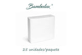 Serv. Bambulux 40x40 400 unités. Blanc