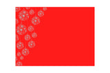 Mantel Air Soft 30x40cm Rojo Deco. Bolas Navidad Tinta Plata, 150uds