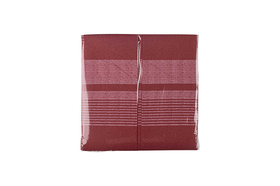 Servilleta Air Soft 40x40cm Pleg. 1/8 Burdeos Deco. Amanecer, 480uds