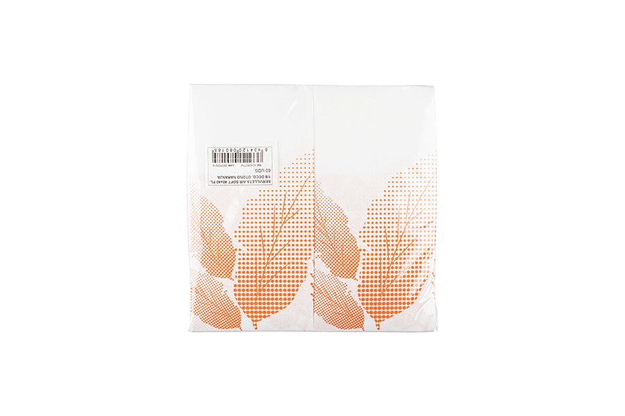 Servilleta Air Soft 40x40cm Pleg. 1/8 Deco. Otoño Naranja, 480uds