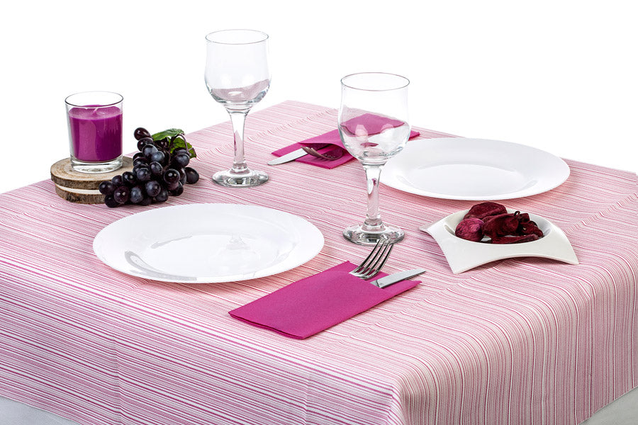 ; Mantel Air Soft 100x100  1/8 Deco Basic Fucsia, 100uds.