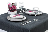 ; Mantel Air Soft 100x100cm Doblado 1/8 Negro Deco. Basic Blanco, 100uds