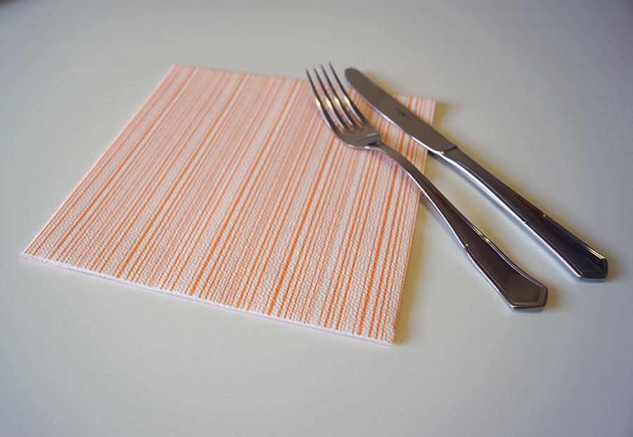 ; Air Luxe Napkin 40x40 Fold 1/4 Deco Basic NA (Orange) OUTLET
