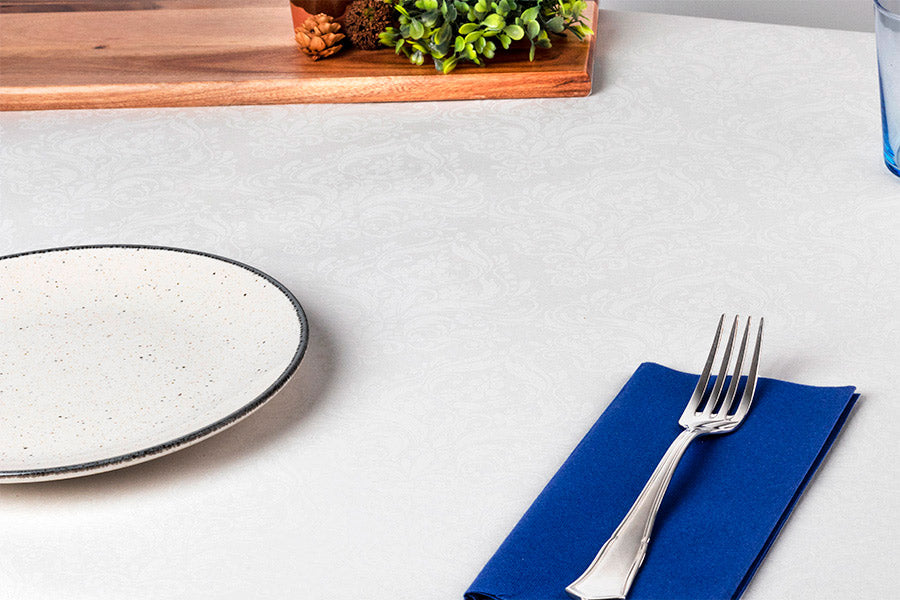 Rollo Mantel Air Soft 1,20x25m Deco. Versalles Blanco