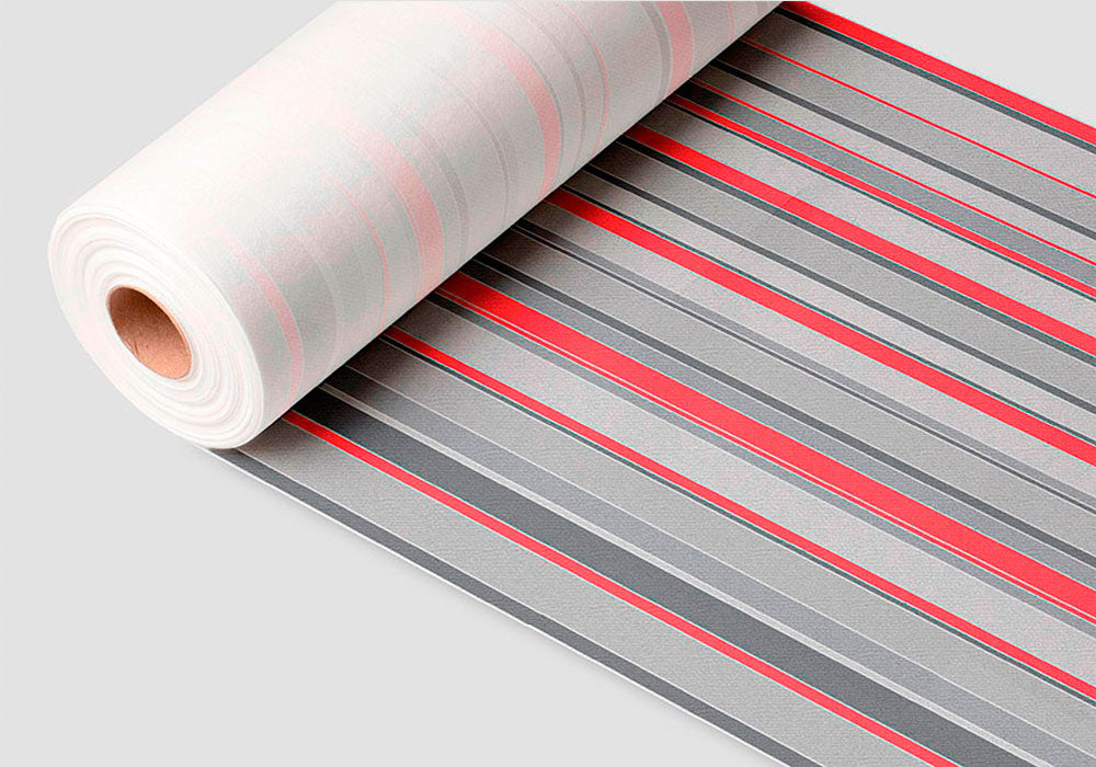 ; Rollo Air Soft 0,40x48m Deco. Linde ROGR (Rouge/Gris) Prec. 30cm
