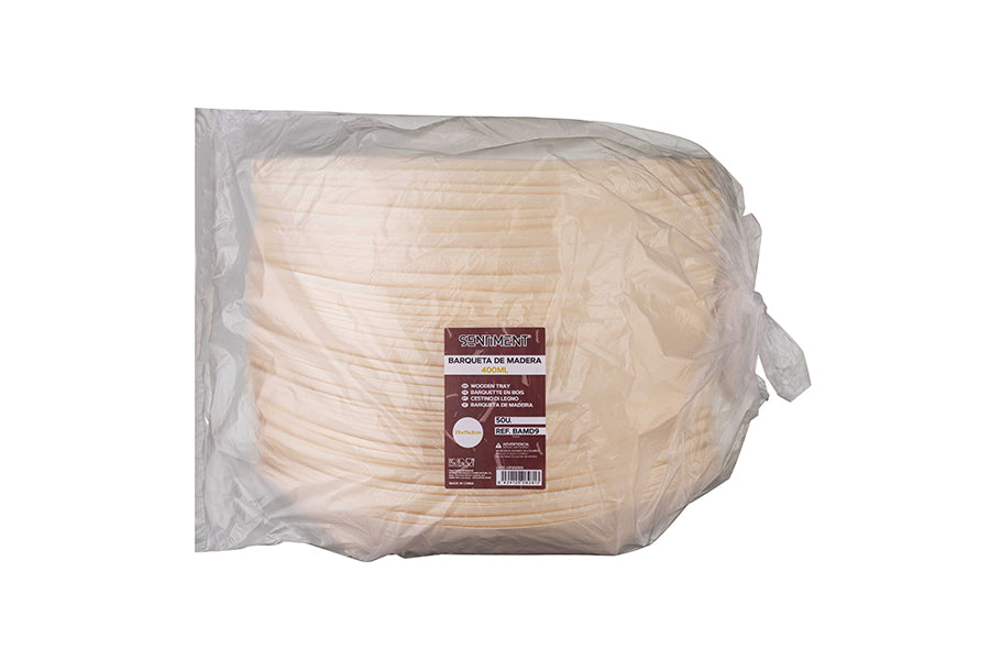 Barqueta de madera 400ml 25x11x2cm