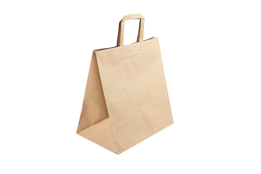 Bolsa Asa Plana Kraft 100g 32+21x34 cm. 250uds
