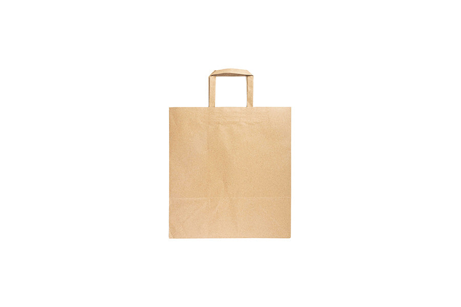 Bolsa Asa Plana Kraft 100g 32+21x34 cm. 250uds