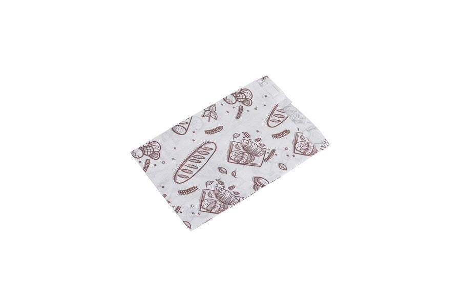 Bolsa Papel 12+6x20cm 40gr. Blanco Deco. Bakery
