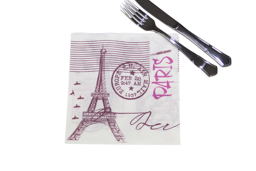 Servilleta Punta Punta 40x40cm Deco. Paris, 600uds