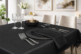 Mantel Tela Raso Satén 100x100cm Color Negro (50% Poliéster / 50% Algodón)