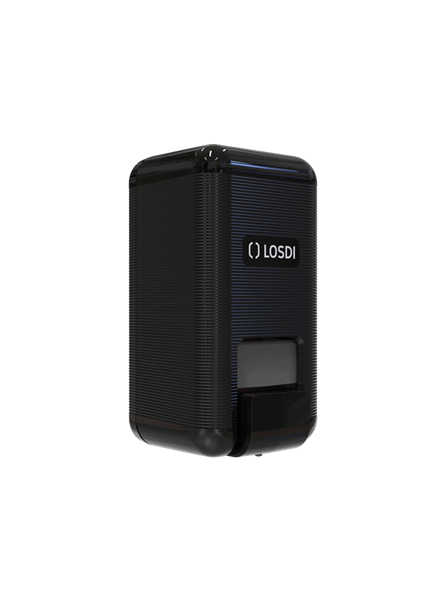 Distributeur de savon liquide Losdi Eco-Luxe noir 1 L en plastique recyclé 