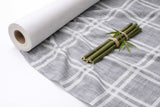 Rollo Mantel Bambulux 1x25m Blanco Deco. Menorca Gris