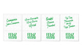 Servilletas Miniservis Sulfito 17x17cm Frases Navidad (Tinta Verde), 100uds 60pq