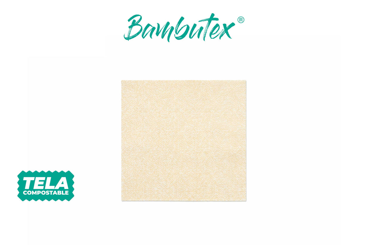 Servilleta Bambutex 40x40cm Deco. Esparta Crema, 600uds