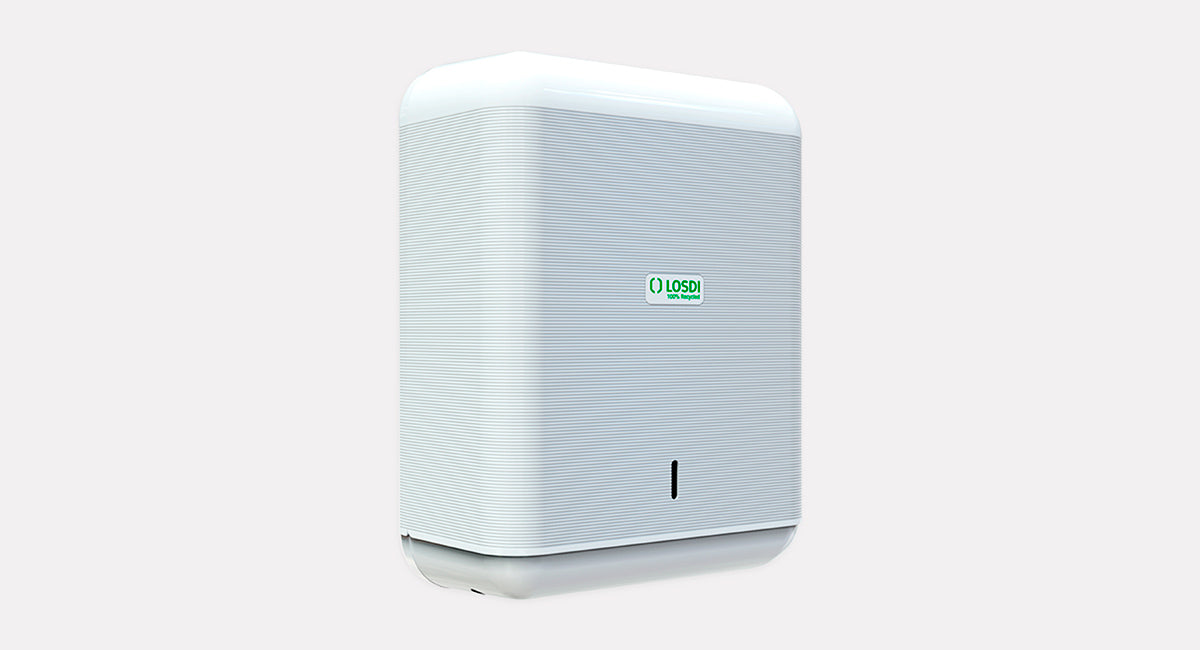 Dispensador Portatoallas Eco-Luxe Blanco Plástico Reciclado Losdi