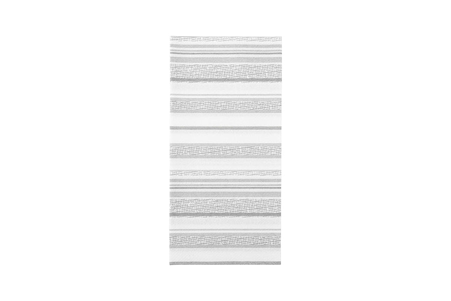 Servilleta Air Soft 48x48cm Pleg. 1/8 L Blanca Deco. Guaret Gris, 360uds