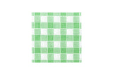 Serv. 20x20 PP 100 unités. 30pq Blanc Déco Vichy Vert 