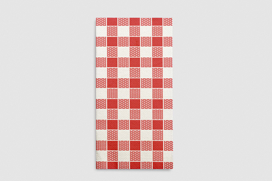 Servilleta Air Soft 40x40cm Pleg. 1/8 Deco. Vichy Rojo, 480uds
