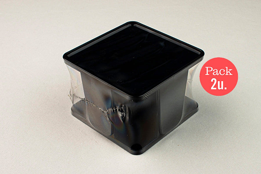 Napkin holder 20x20 PS Black, 2 units.