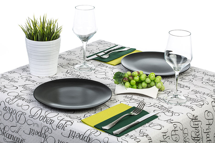 White Paper Tablecloth 120x120 300 units Deco. B.Provecho (Shrink-wrapped with EAN code)