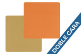 Posavasos Polipiel Cuadrado 10x10cm Verde-Naranja (10pq x 6uds)