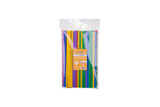 Pajita PP Flexible Reutilizable 230x6mm Surtido Colores, 100uds x 50pq