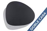 Mantel Polipiel Ovalado 37x43cm Gris-Negro (12pq x 12uds)