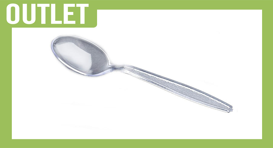 ; Cuchara apilable Transparente 25uds
