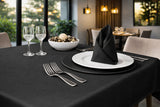 Mantel Tela Raso Satén 120x120cm Color Negro (50% Poliéster / 50% Algodón)