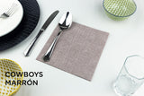 Servilleta Punta Punta 40x40cm Deco. Cow Boys Marron, 600uds