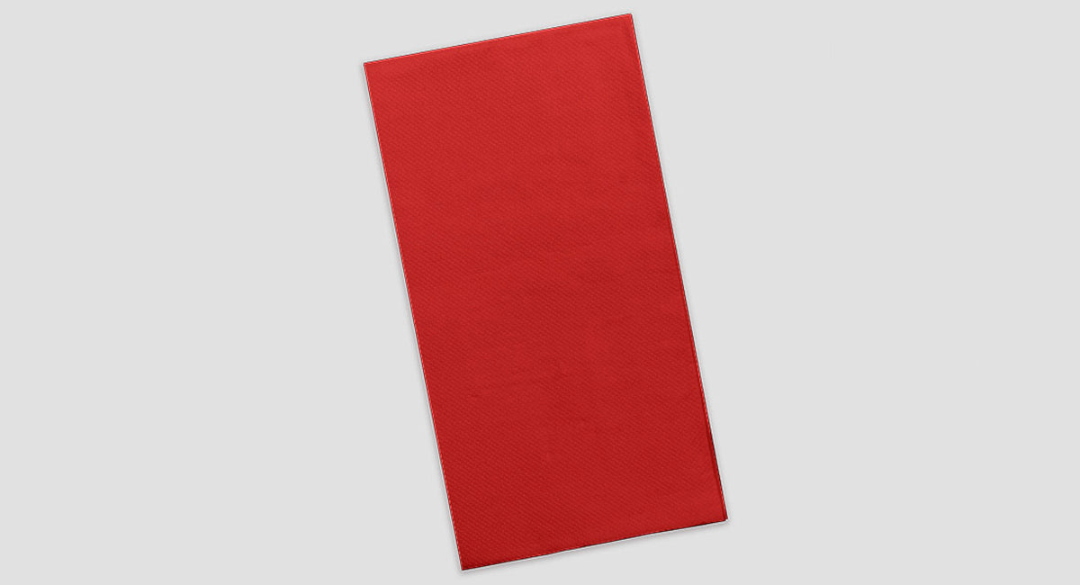 Servilleta 30x40 Punta-Punta 50ud. 48paq. Rojo