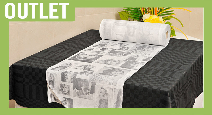 ; Rollo Novotex 0,40x48m Blanco Deco. Caras Negro