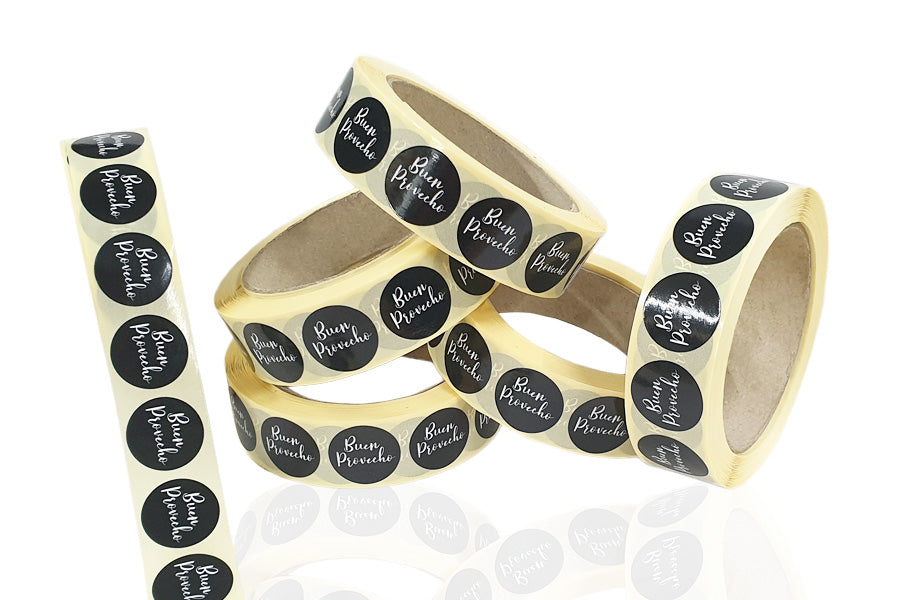 25x25mm Round Label, Bon Appetito, 1,000 units (Special Cutlery Bag)