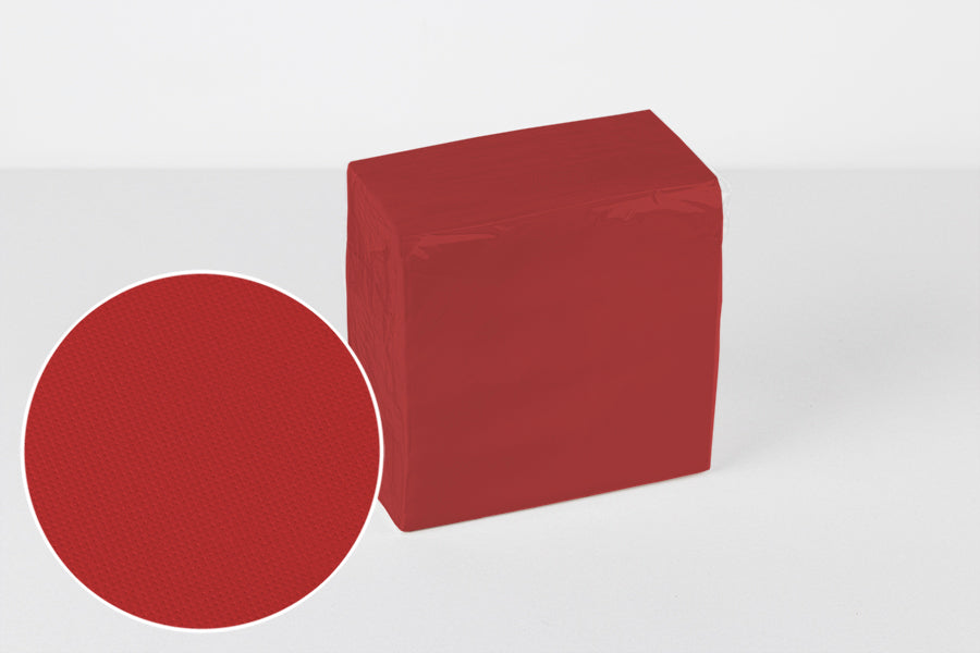 Servilleta 33x33 Punta Punta 100ud. 16paq. Rojo