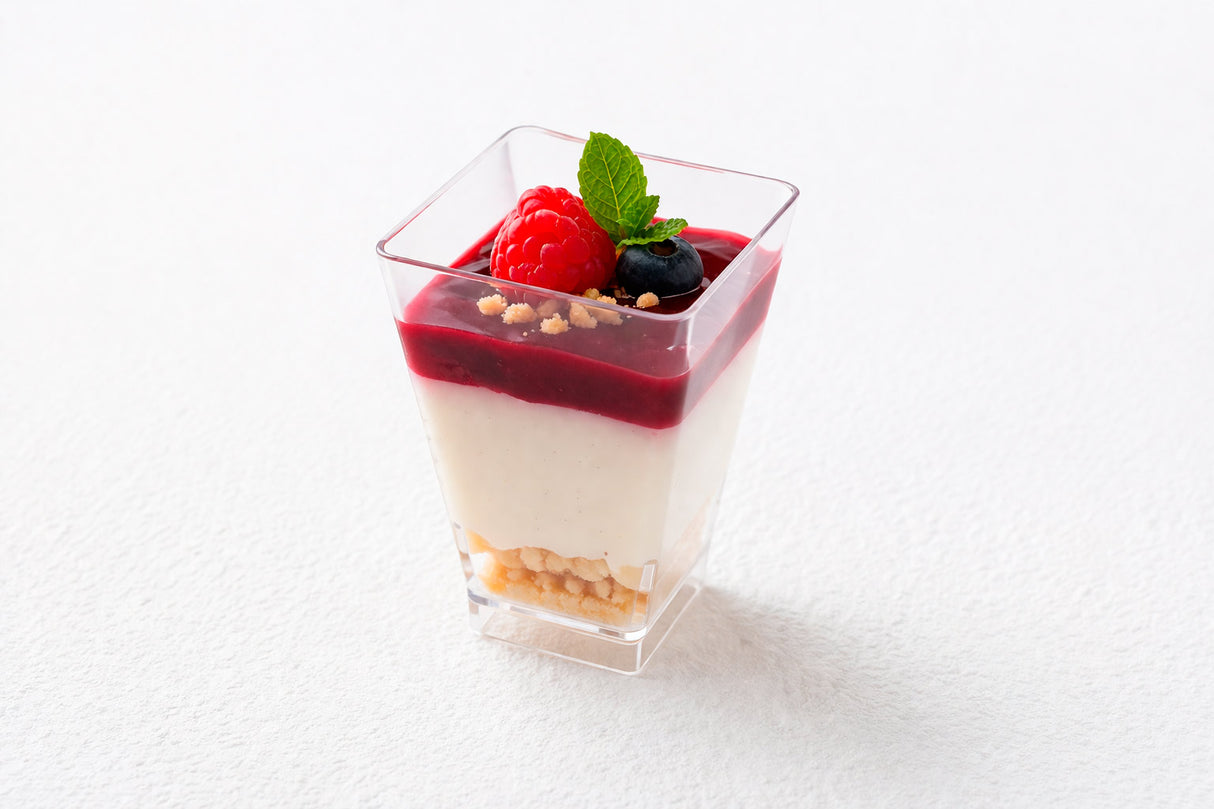 Miniatura Vaso Cubic Transparente PS Reutilizable