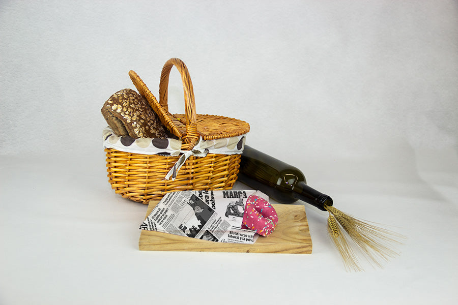 Bolsa Papel Antigrasa 14+7x24cm 35gr Deco. Prensa 1.000 uds.