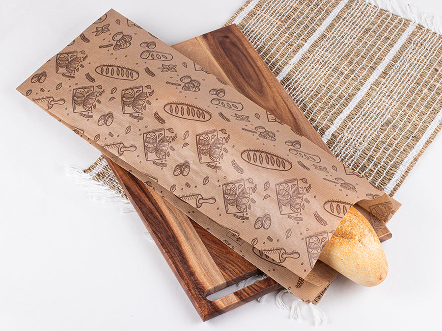 Bolsa Papel 22+12x36cm 35gr. Kraft Verjurado Rec.