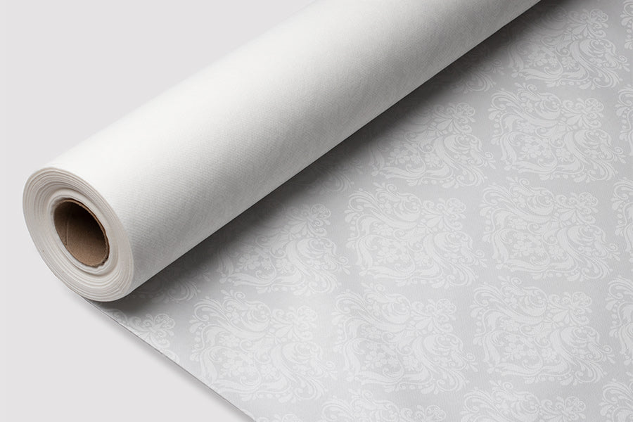 Rollo Mantel Air Soft 1,20x25m Deco. Versalles Blanco