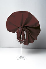 Servilleta Tela Raso Satén 54x54cm Color Chocolate (50% Poliéster / 50% Algodón)