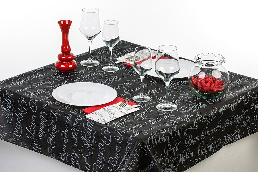 Rollo Mantel Novotex 1,20x50m Prec. 40cm Negro Deco. Buen Provecho